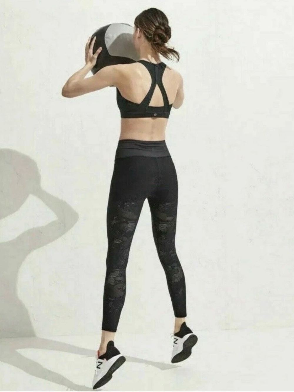 Athleta Women’s XXS Phenom Camo Black Athletic Fitness Leggings Breathable NWOT - Picture 2 of 11